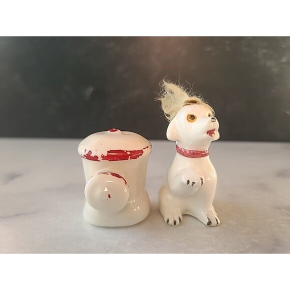 Dog And Fire Hydrant Salt And Pepper Shakers, Vintage READ - Picture 5 of 10